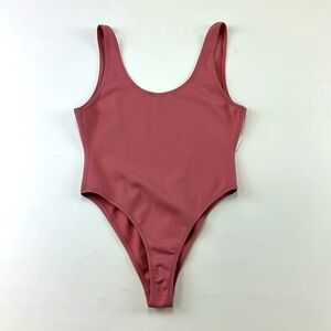 Kendall + Kylie rose low back hi-rise one piece swim XS